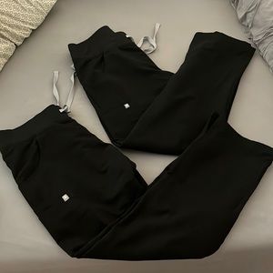 2 pairs - FIGS, Kade black scrub pants, size S, petite, great condition